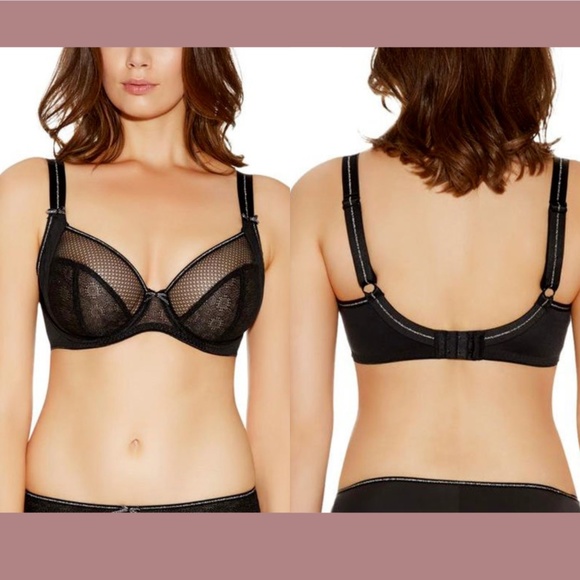 NEW Freya‎ [ 36K US ] Hero Underwired Side Support Plunge Bra in Black - Picture 1 of 11